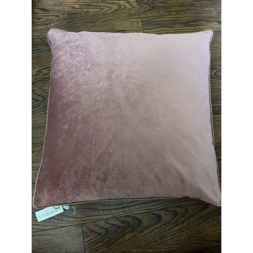 Brielle Home Feather Filled Velvet Rose Pink 24